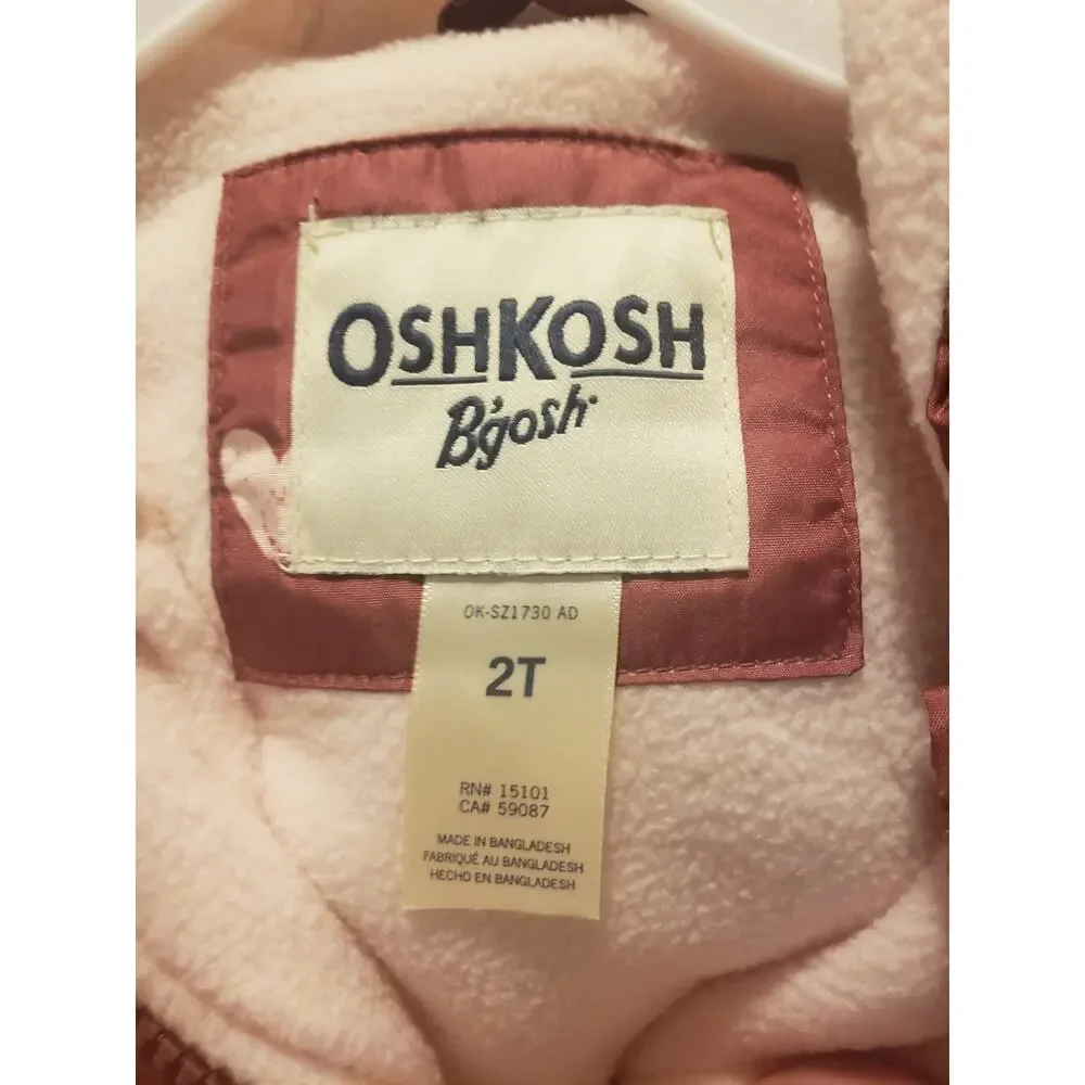Oshkosh B'Gosh‎ 2T Jacket Heart Print Two-tone Pink NWT